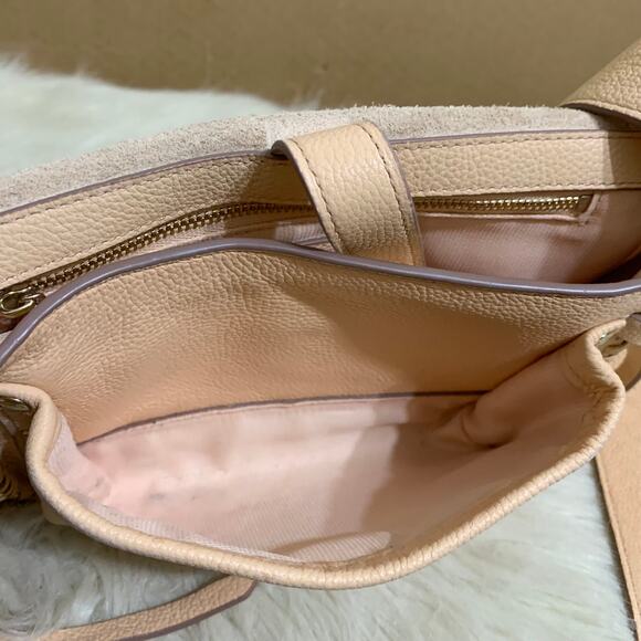 COACH DAKOTAH Apricot Leather Small Whipstitched Flap Saddle Crossbody 34397 - Picture 8 of 15